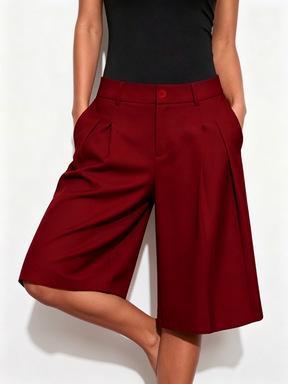 Pantalones Cortos de Tiro Alto y Pierna Ancha para Mujer | Cómodos y Modernos | Verano 2026 - Imagen 2