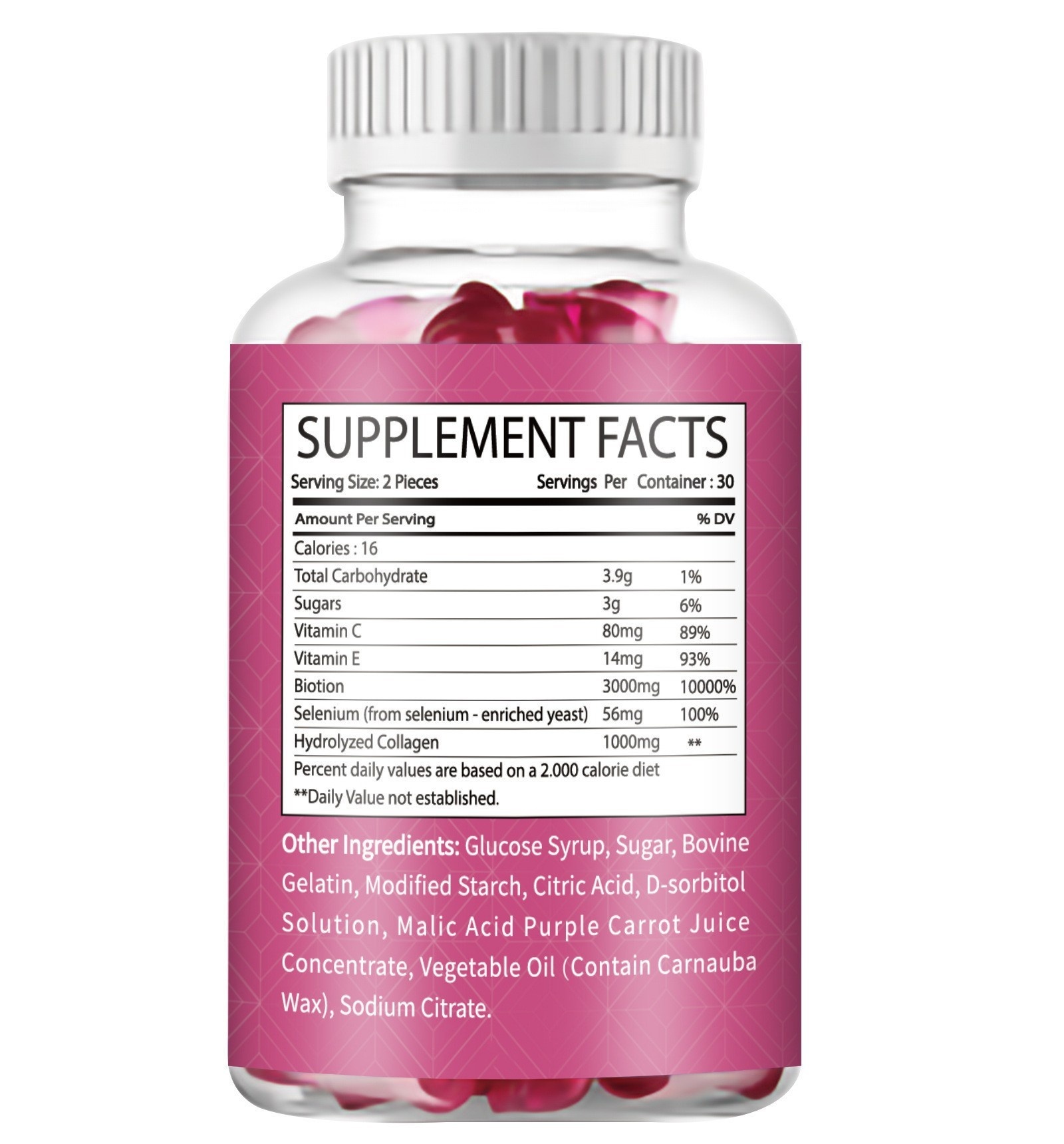 Gomitas de Colágeno y Biotina | Piel, Cabello y Uñas | Fórmula Extra Strength con Vitaminas | 60 Gominolas | TiendasFR - Imagen 4