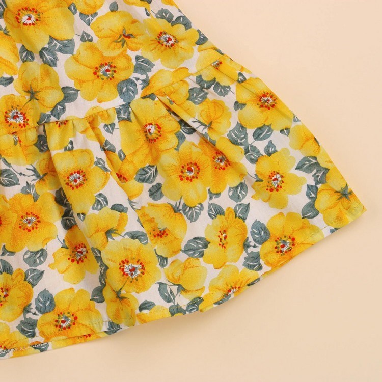 Vestido de Verano Amarillo para Niña | Sin Mangas | Tallas 2T-6T | Ropa Fresca y Bonita para Bebé y Niña | TiendasFR - Imagen 3