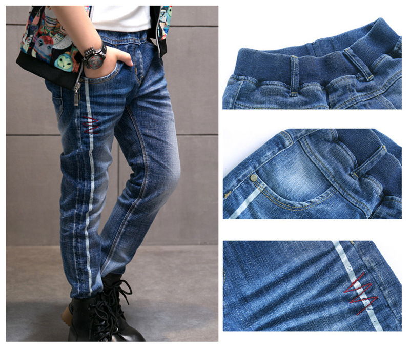 Pantalón Vaquero Recto para Niño | Azul Oscuro | Tallas 110-150 cm | Ropa Casual para Diario y Colegio | TiendasFR - Imagen 8