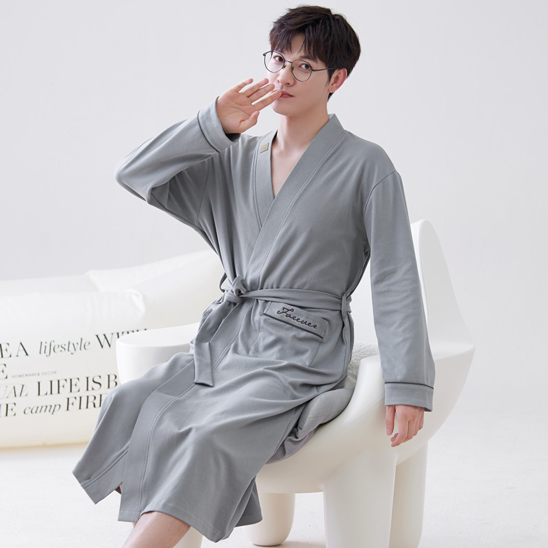 Camisón Largo de Manga Larga para Hombre | Ropa de Estar por Casa Fina y Cómoda - Imagen 7